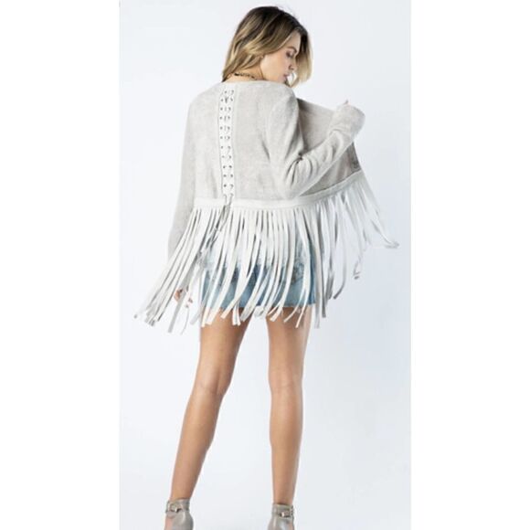 Vocal Lace Suede Sand Jacket Size XL NWT - Picture 3 of 3